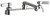 Chicago Faucets 527-S6E1ABCP Deck-Mounted Manual Faucet with 8" Centers