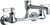 Chicago Faucets 540-LDL5VBCP Wall-Mounted Manual Faucet with Adjustable Centers