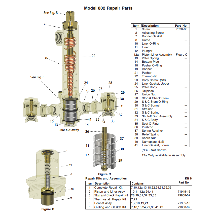 Lawler 79854-00 Model 911 E/F Complete Valve Repair Kit - Quality ...