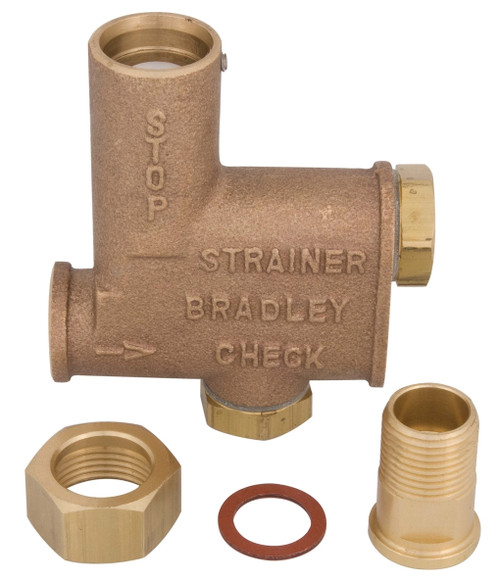Bradley S60003S Strainer and Check Valve Stop With Tailpieces