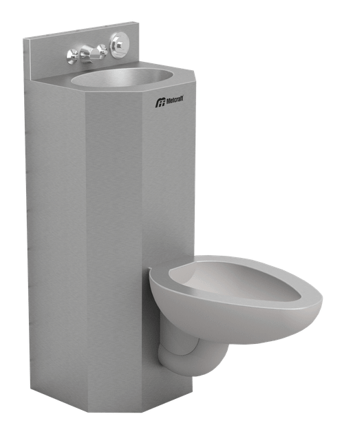 Metcraft 3115-90-C Chase Mounted Combi Fixture Center Toilet