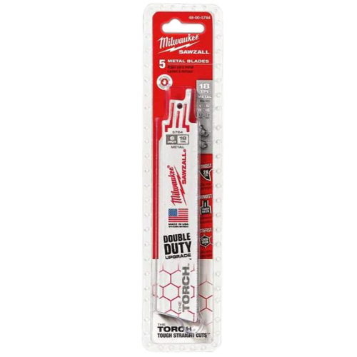 Milwaukee 48-00-5784 The Torch Sawzall Blades 6L 18T (5PK)