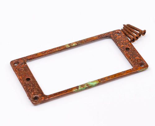 AGP ™ - Single Aged Chrome Flat Bottom Metal Humbucker Ring #5292544