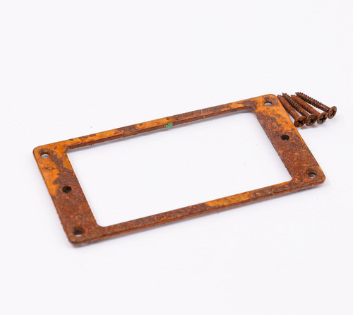 AGP ™ - Single Aged Chrome Flat Bottom Metal Humbucker Ring #732581