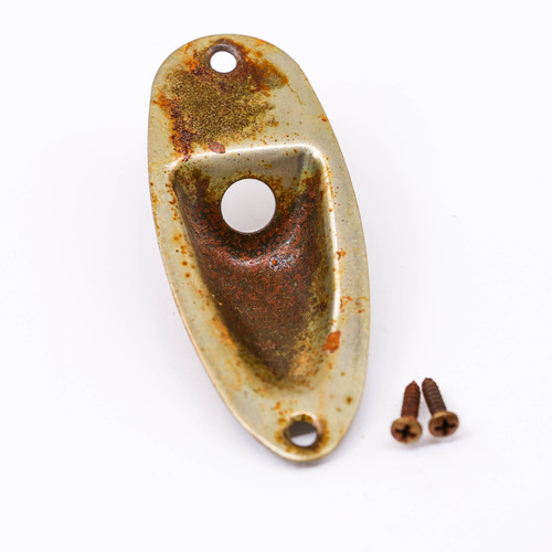 AGP ™ - Fender ® Stratocaster ® Strat ® Aged Relic Nickel Jack Plate #611254