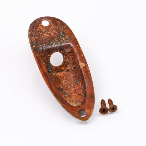 AGP ™ - Fender ® Stratocaster ® Strat ® Aged Relic Nickel Jack Plate #611256