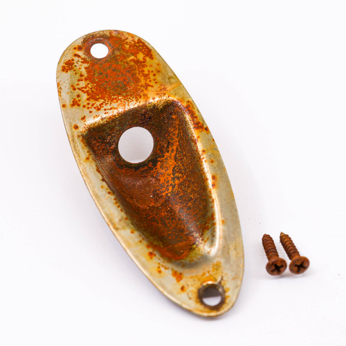 AGP ™ - Fender ® Stratocaster ® Strat ® Aged Relic Nickel Jack Plate #6112525