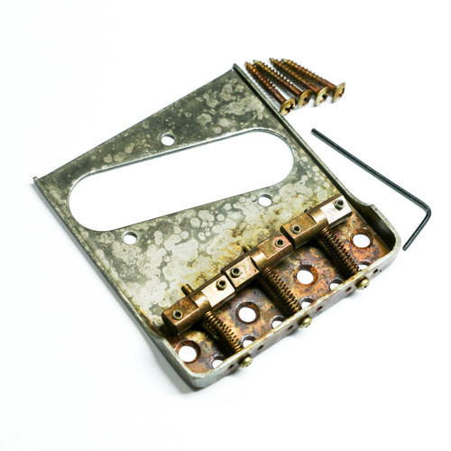 AGP ™ - Telecaster ® Cut Down Sides Aged Relic 3-Saddle Bridge with Compensated Saddles #10132519