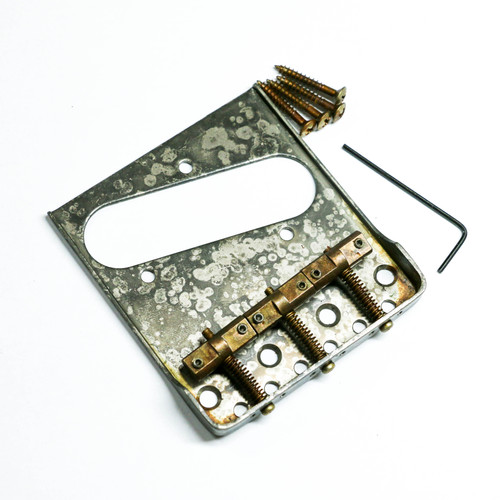 AGP ™ - Telecaster ® Cut Down Sides Aged Relic 3-Saddle Bridge with Compensated Saddles #10132520