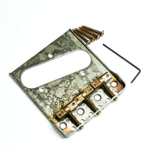 AGP ™ - Telecaster ® Cut Down Sides Aged Relic 3-Saddle Bridge with Compensated Saddles #10132524