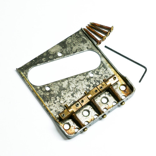 AGP ™ - Telecaster ® Cut Down Sides Aged Relic 3-Saddle Bridge with Compensated Saddles #10132525