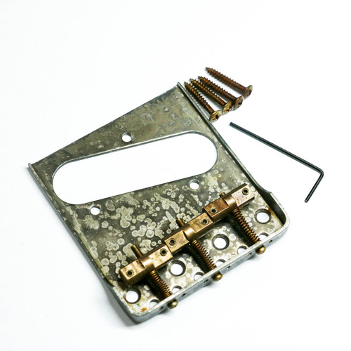 AGP ™ - Telecaster ® Cut Down Sides Aged Relic 3-Saddle Bridge with Compensated Saddles #10132526