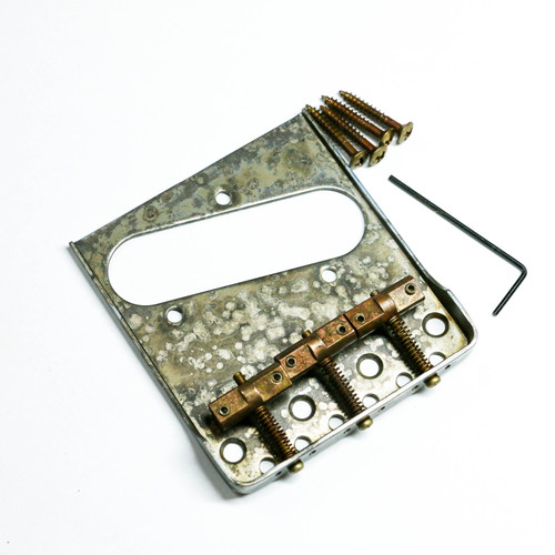 AGP ™ - Telecaster ® Cut Down Sides Aged Relic 3-Saddle Bridge with Compensated Saddles #10132528