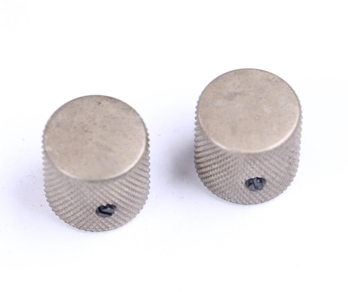 AGP ™ - Aged Telecaster ® Relic Barrel Flat Top Nickel Knobs Set Screw for 6.35mm (1/4") Solid Shaft Pots #3252614