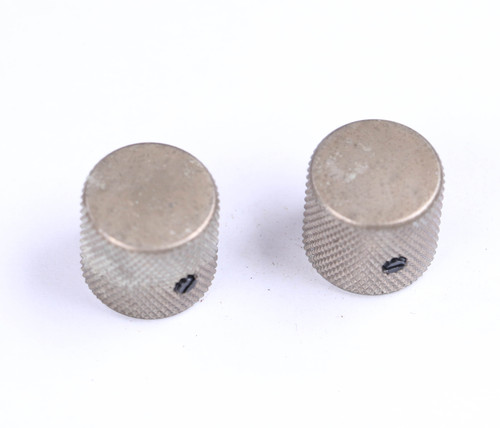 AGP ™ - Aged Telecaster ® Relic Barrel Flat Top Nickel Knobs Set Screw for 6.35mm (1/4") Solid Shaft Pots #3252623
