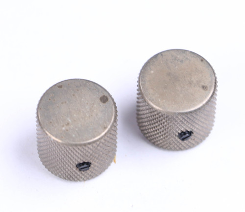 AGP ™ - Aged Telecaster ® Relic Barrel Flat Top Nickel Knobs Set Screw for 6.35mm (1/4") Solid Shaft Pots #3252626
