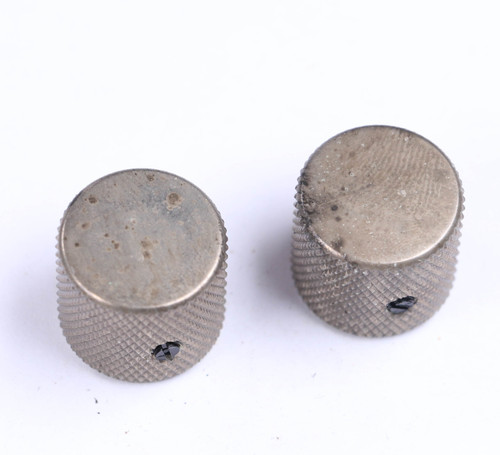 AGP ™ - Aged Telecaster ® Relic Barrel Flat Top Nickel Knobs Set Screw for 6.35mm (1/4") Solid Shaft Pots #3252627