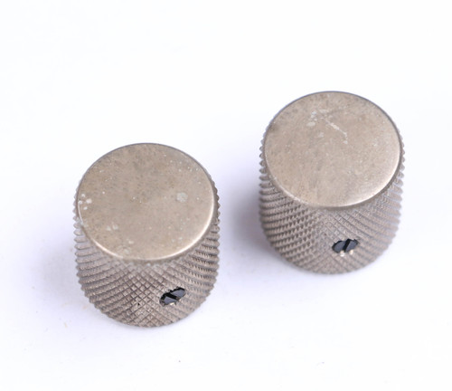 AGP ™ - Aged Telecaster ® Relic Barrel Flat Top Nickel Knobs Set Screw for 6.35mm (1/4") Solid Shaft Pots #3252629