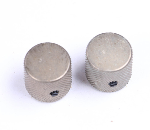 AGP ™ - Aged Telecaster ® Relic Barrel Flat Top Nickel Knobs Set Screw for 6.35mm (1/4") Solid Shaft Pots #3252630