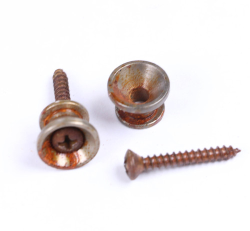 AGP ™ - Stratocaster ® Telecaster ® - Aged Relic Nickel Strap Buttons #3112646