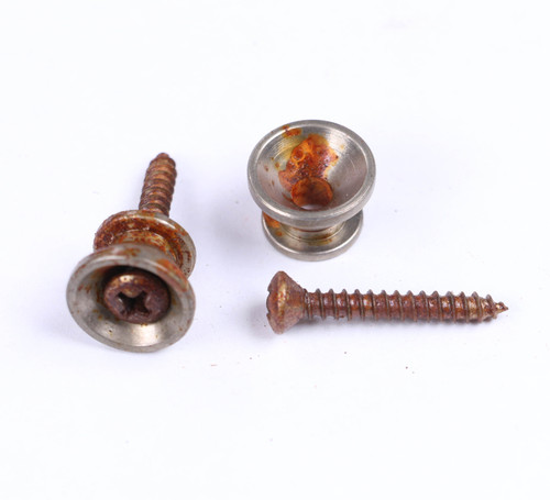 AGP ™ - Stratocaster ® Telecaster ® - Aged Relic Nickel Strap Buttons #3112649