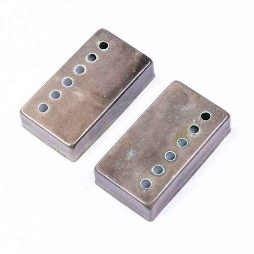 AGP ™ - Aged Relic Chrome Humbucker Cover Set 50mm Pole Spacing #412621