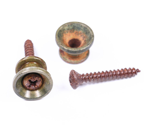 AGP ™ - Stratocaster ® Telecaster ® - Aged Relic Nickel Strap Buttons #462644