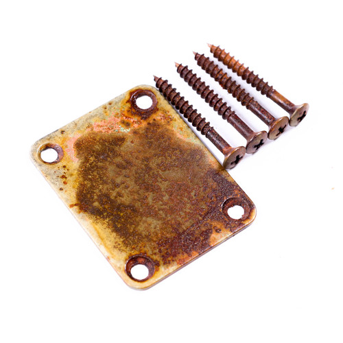 AGP ™ - Tele ® Strat® Aged Relic Guitar Neck Plate & Screws #4212637