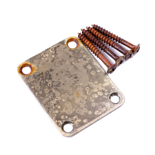 AGP ™ - Tele ® Strat® Aged Relic Guitar Neck Plate & Screws #4212639