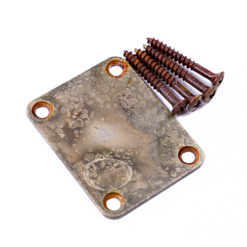 AGP ™ - Tele ® Strat® Aged Relic Guitar Neck Plate & Screws #4212640