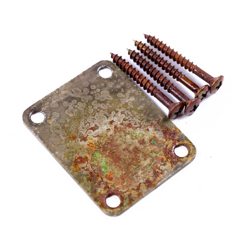 AGP ™ - Tele ® Strat® Aged Relic Guitar Neck Plate & Screws #4212646