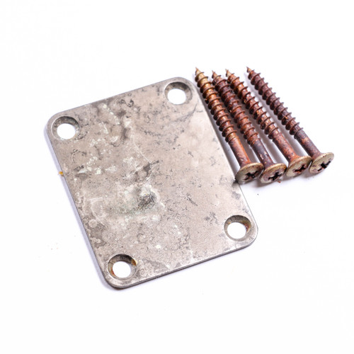 AGP ™ Aged Relic Replacement Neck Plate & Screws for Tele & Strat Style Electric Guitars #512623