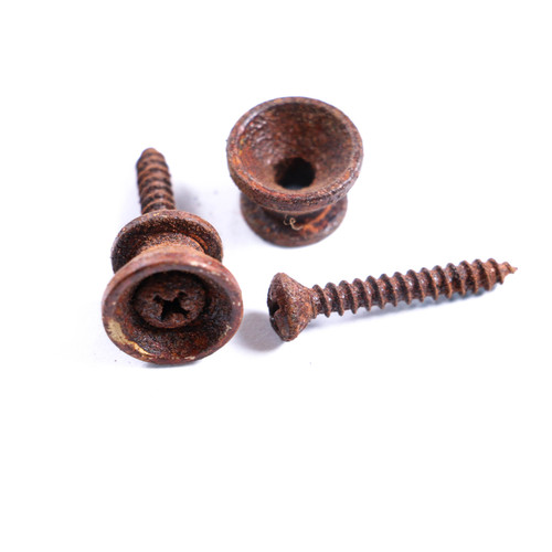 AGP Aged Relic Nickel Strap Buttons for T & S Vintage Style Guitars 10102634