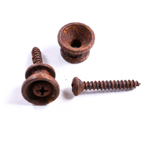AGP Aged Relic Nickel Strap Buttons for T & S Vintage Style Guitars 10102649