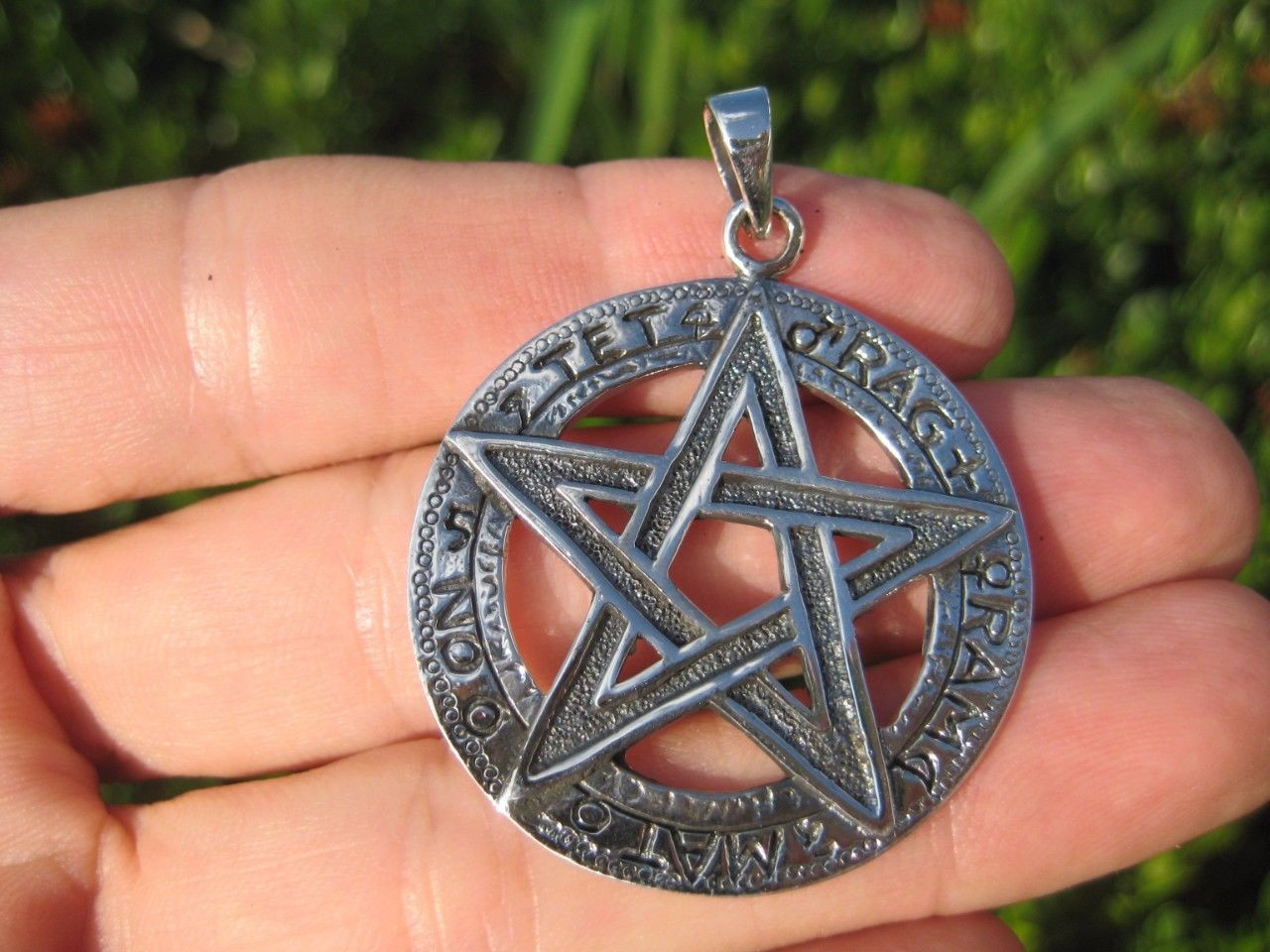 Sterling Silver Handmade Pentagram Necklace, Pentacle Necklace, Pentagram  Pendant, Wiccan, Spiritual Jewelry, Gift for MAD/ HDR115 - Etsy