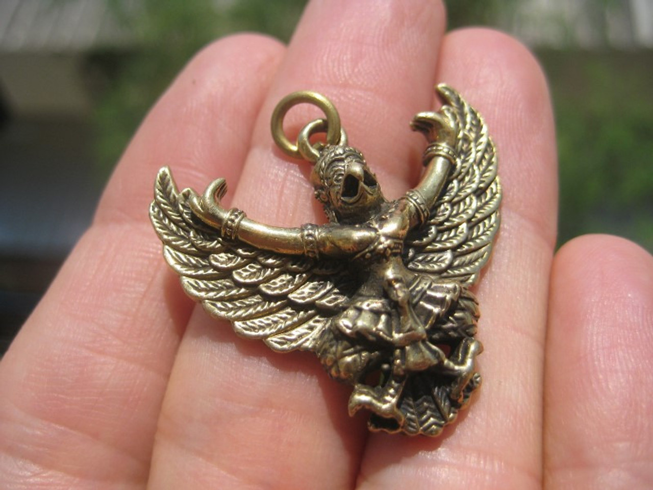 Garuda Bird God figure pendant snake bite amulet Thailand A15 ...