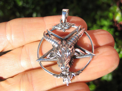 Large 925 Sterling Silver Inverted Upside Down Satanic Cross