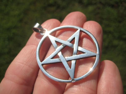 Photo Large Silver Pentagram back view