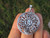 925 Silver Ohm 9 Spiritual Symbols Mandala Pendant Necklace