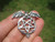 925 Silver Bat Pentacle Pentagram Magic Witch Goth Gothic Pendant Necklace A12