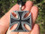 Metal Pewter Knight Knights Templar Iron Cross Medal Pendant Necklace A49