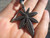 Metal Pewter Marijuana Leaf Ganja Hemp Pendant Necklace A38