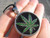 Metal Pewter Marijuana Leaf Ganja Hemp Pendant Necklace A37