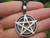 Metal Pewter Star Pentagram Pentacle Pendant Necklace A28