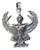 925 Sterling Silver Garuda Bird Pendant Necklace Amulet Jewelry Art A3