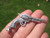 925 Fancy Silver Gun Revolver Pendant Pentacle necklace jewelry Art A20