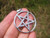 Extra Large 925 sterling silver wicca inverted pentagram pendant necklace A2