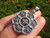 Tilted right Front view 925 Silver Viswa Vajra pendant himalayan art