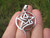 Front View 925 Silver Pentagram Snake Pendant From Thailand