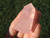 Natural Rose Quartz stone point Mineral art carving A49